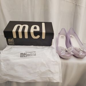 MEL by MELISSA Girls Size 1  Butterfly Flat